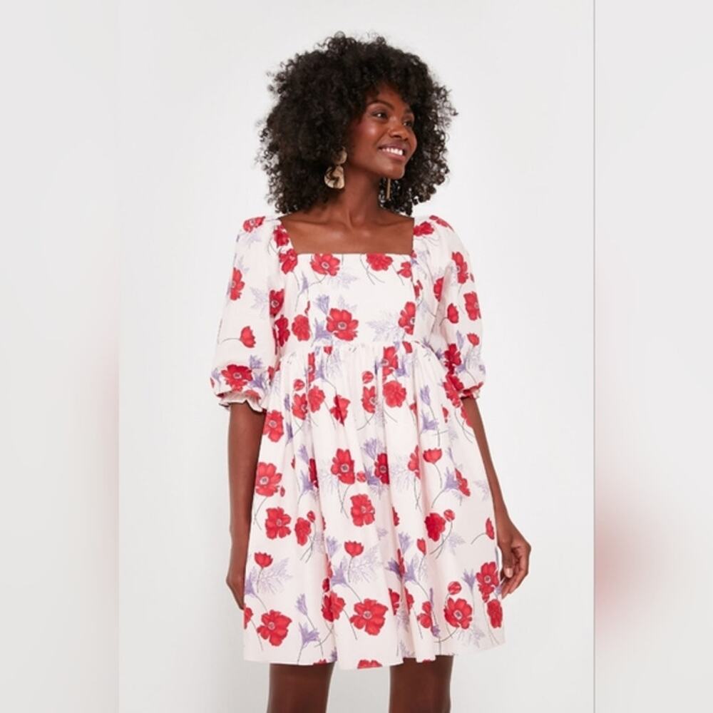Hyacinth House Tuckernuck Floral Puff Sleeve Babydoll Mini Dress